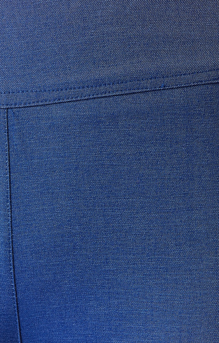 Women's Blue Solid Jeggings