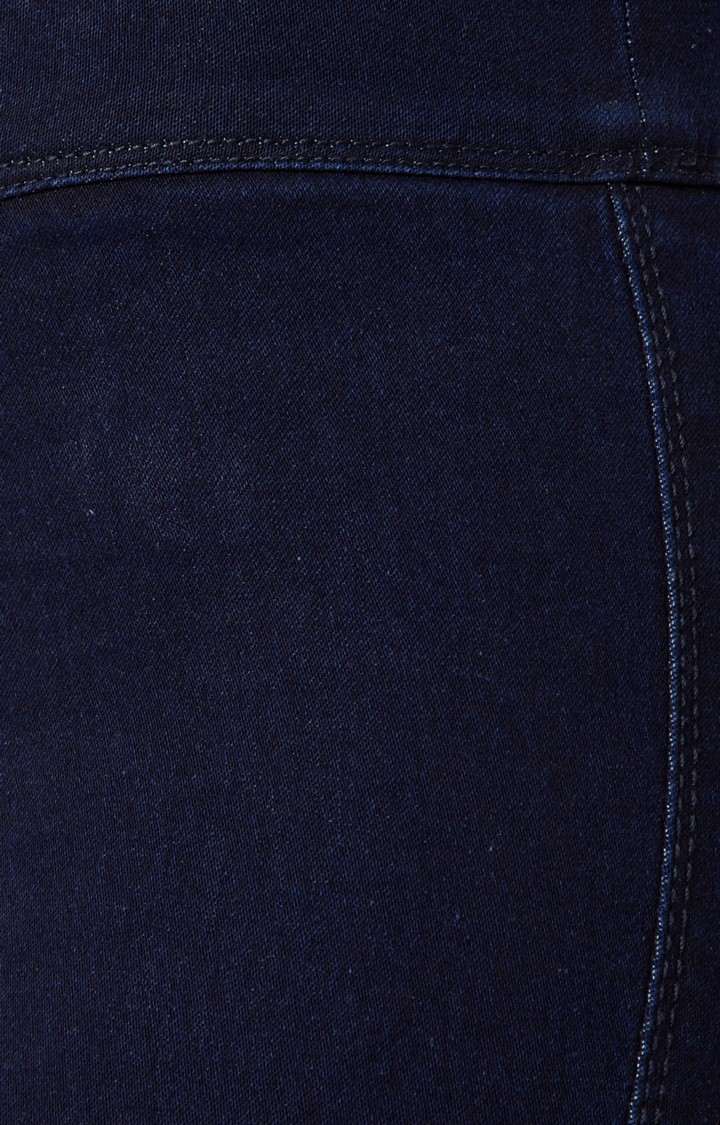 Women's Blue Solid Jeggings