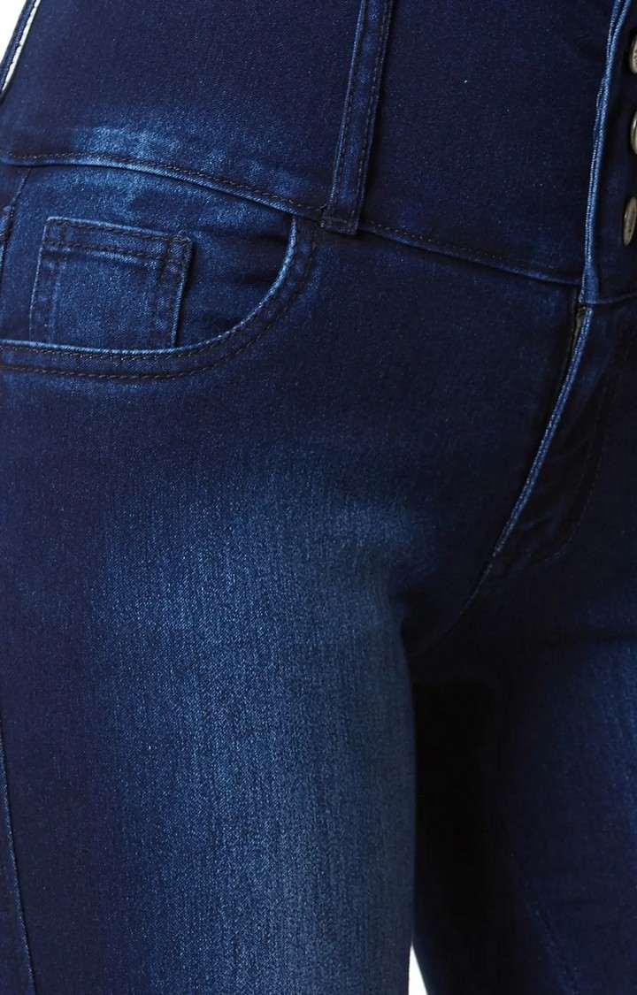 Women's Blue Ripped Ripped Jeans