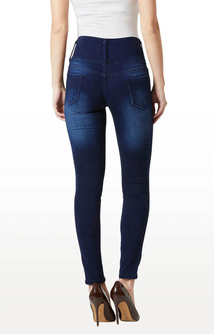 Women's Blue Ripped Ripped Jeans