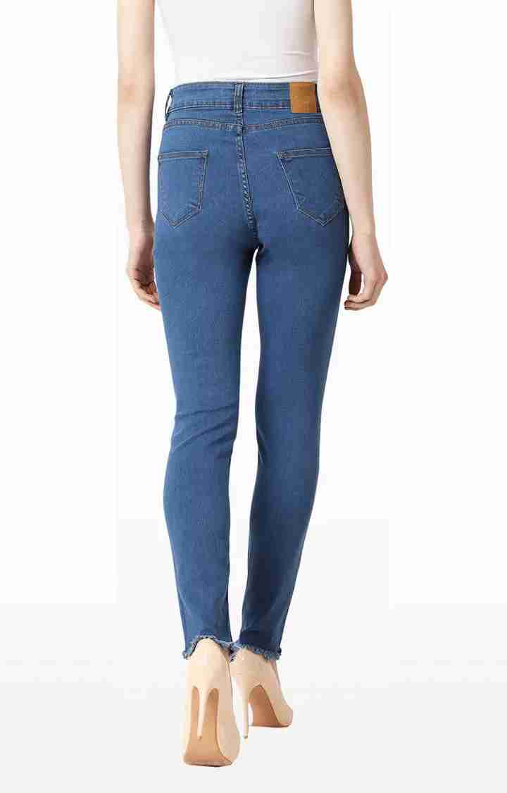 Women's Blue Ripped Ripped Jeans