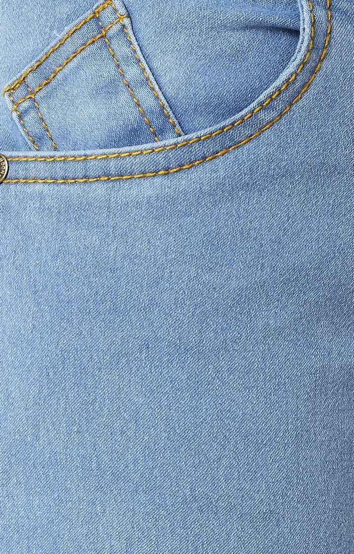 Women's Blue Solid Skinny Jeans