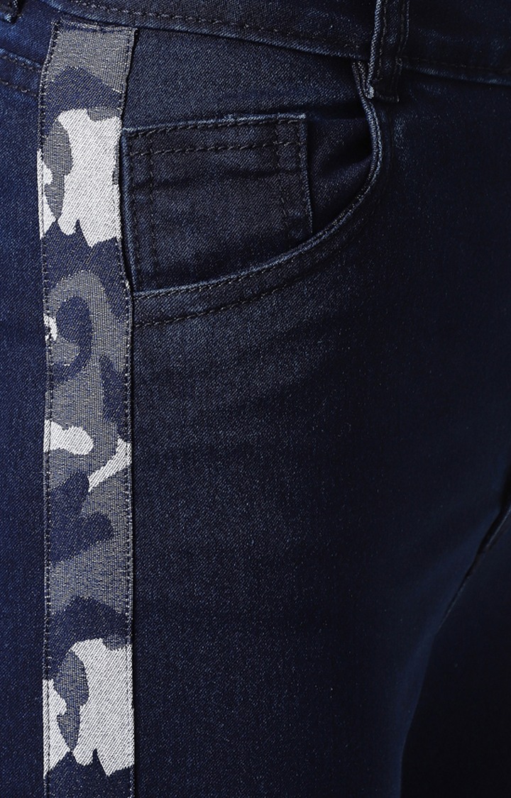 Women's Blue Solid Skinny Jeans