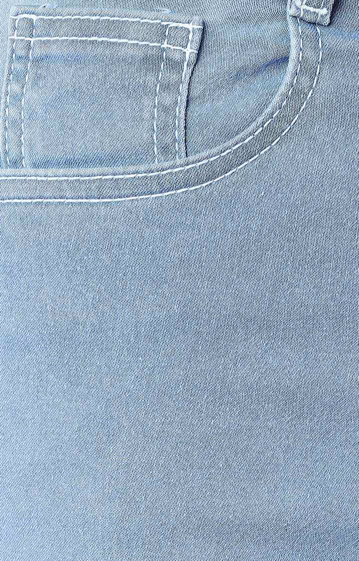 Women's Blue Solid Skinny Jeans