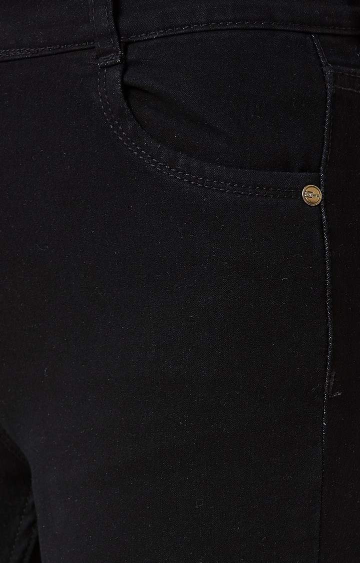 Women's Black Ripped Ripped Jeans