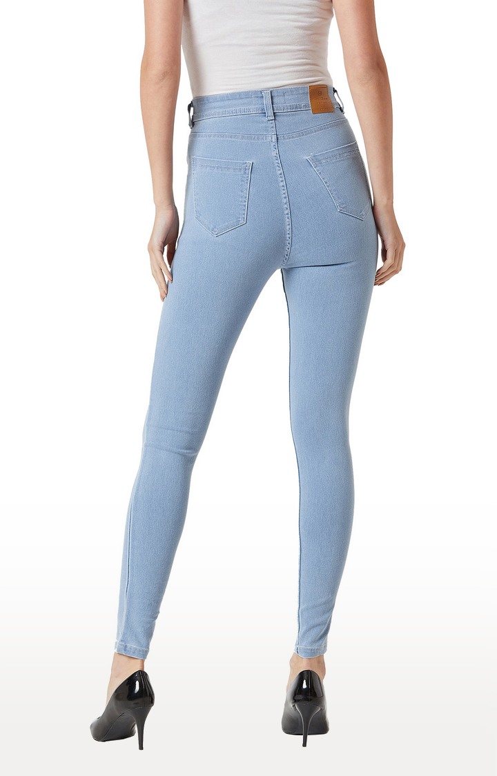 Women's Blue Ripped Ripped Jeans