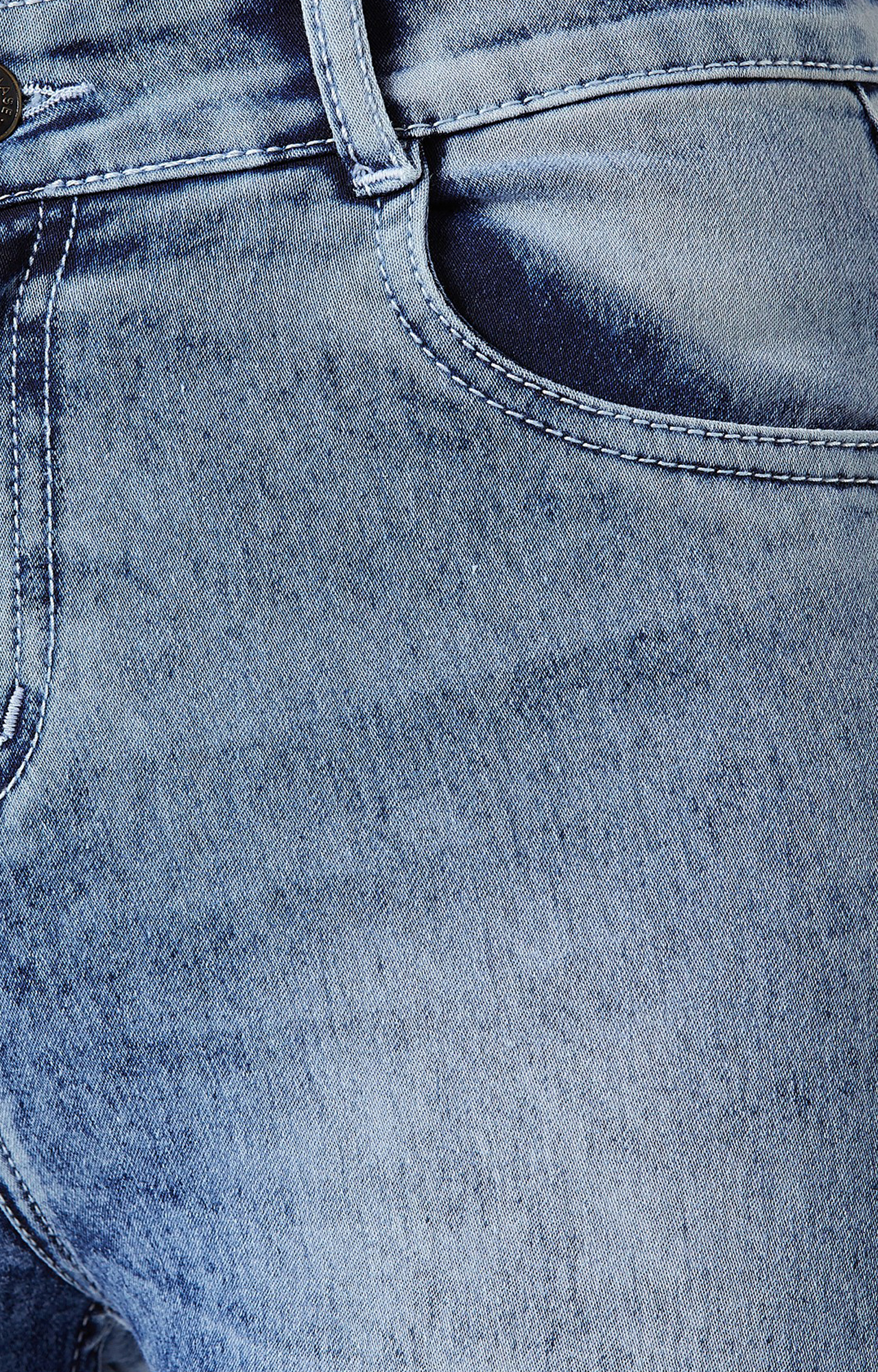 Women's Blue Ripped Ripped Jeans
