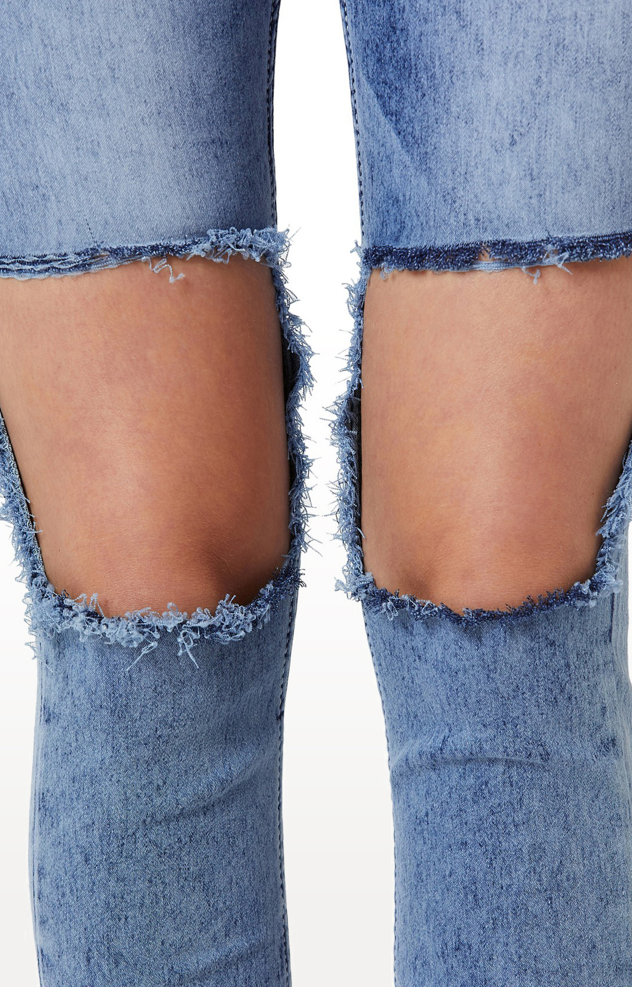 Women's Blue Ripped Ripped Jeans
