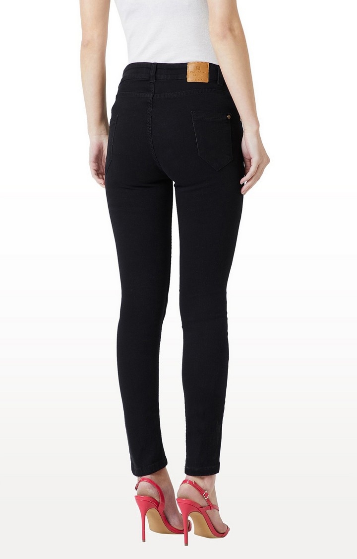MISS CHASE | Women's Black Solid Skinny Jeans 3