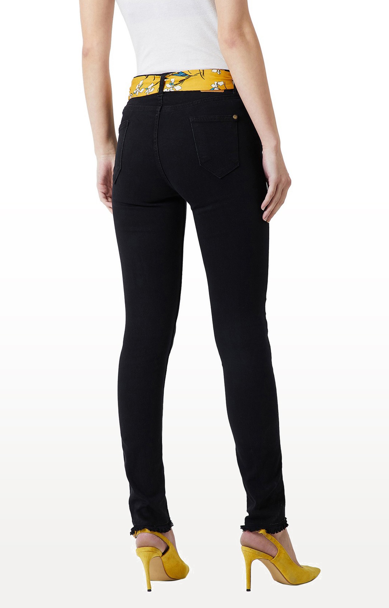 Women's Black Solid Skinny Jeans