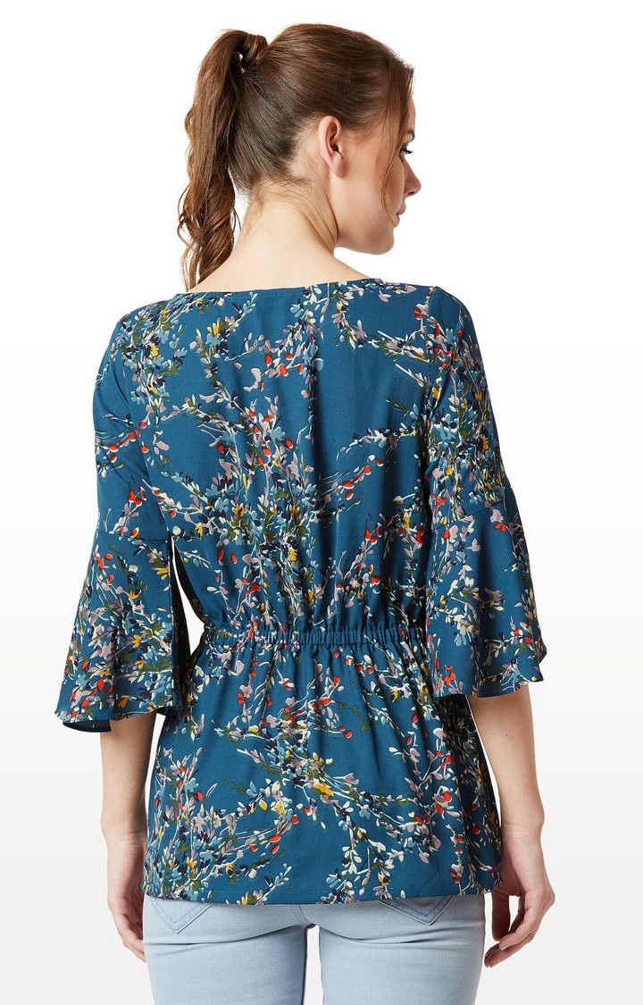 MISS CHASE | Women's Blue Floral Tunics 3