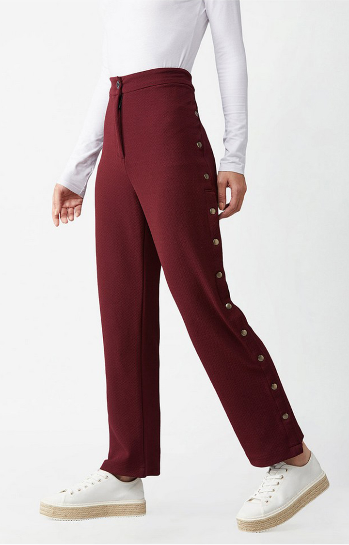 Women's Red  Trousers