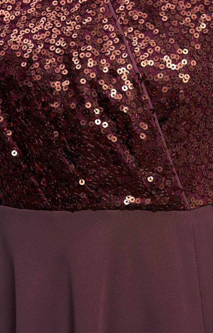 Women's Purple Georgette  Dresses