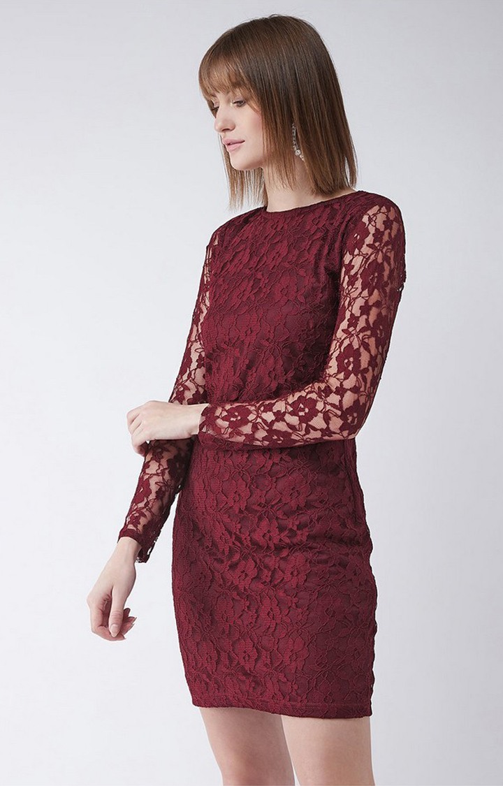 Women's Red Lace  Dresses