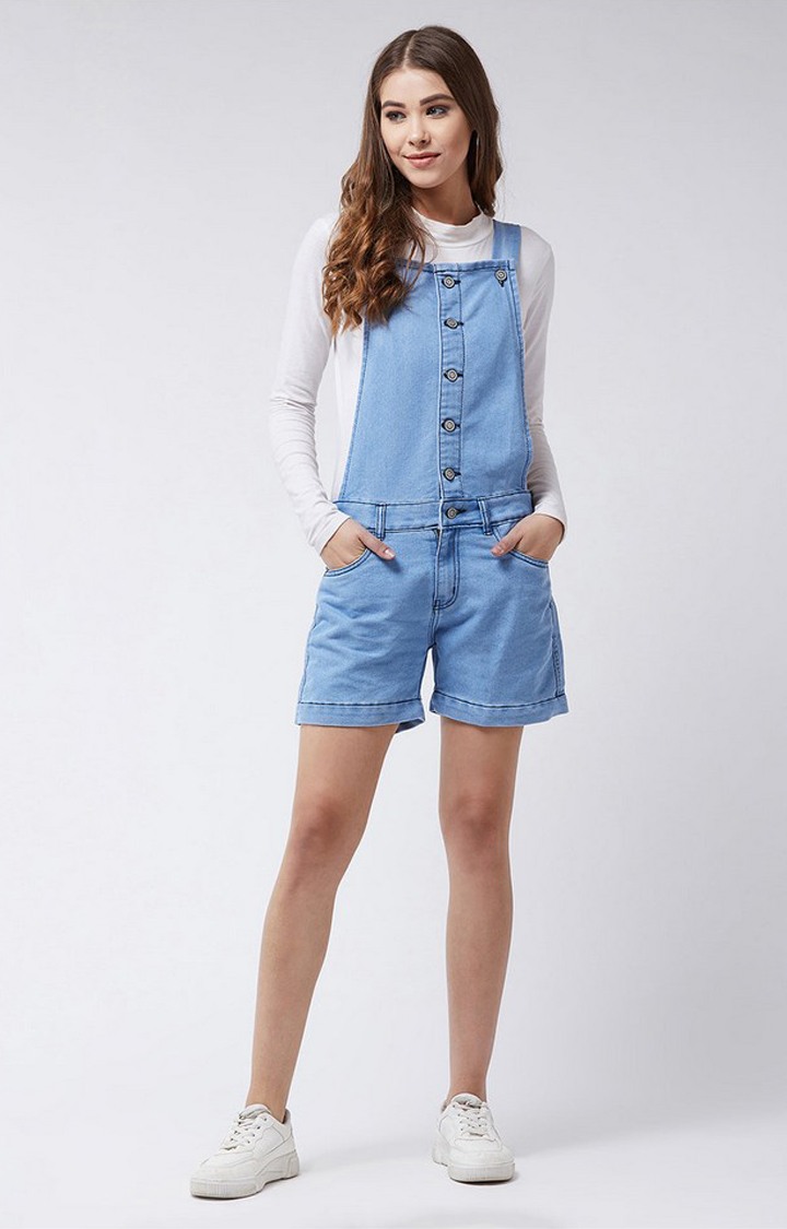 Women's Blue Denim  Dungarees