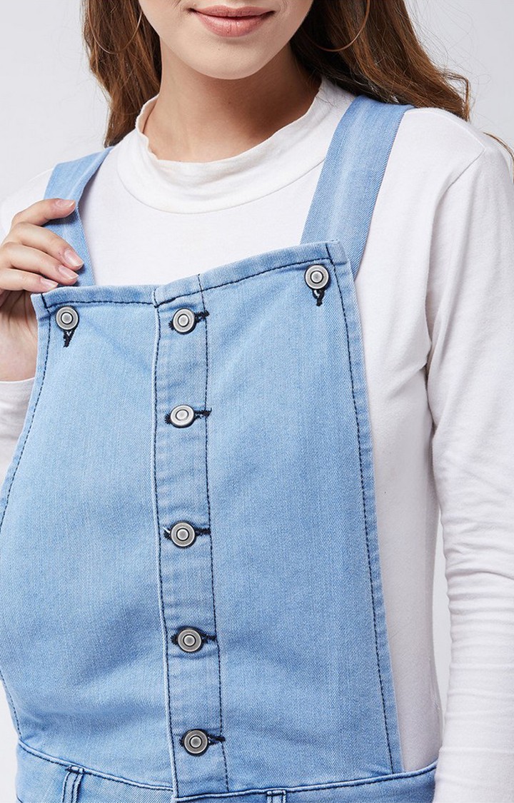 Women's Blue Denim  Dungarees