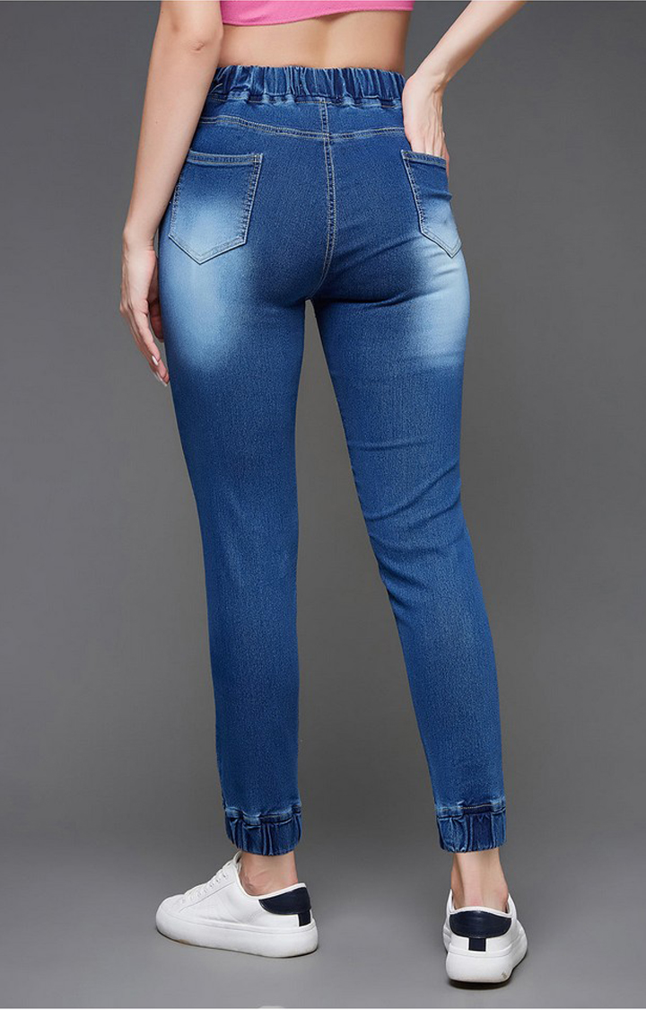 Women's Blue  Joggers Jeans