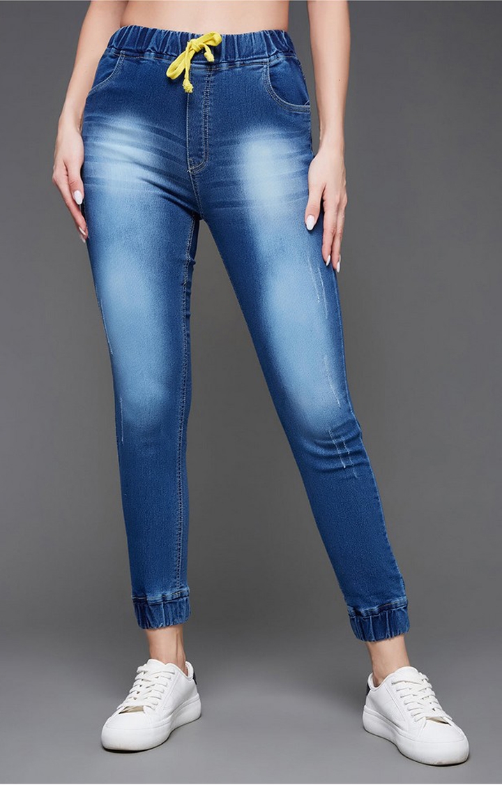 MISS CHASE | Women's Blue  Joggers Jeans