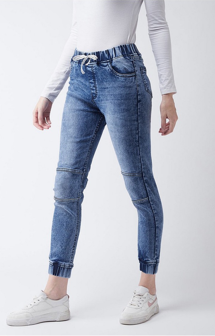 Women's Blue  Joggers Jeans