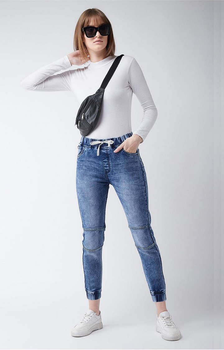 Women's Blue  Joggers Jeans