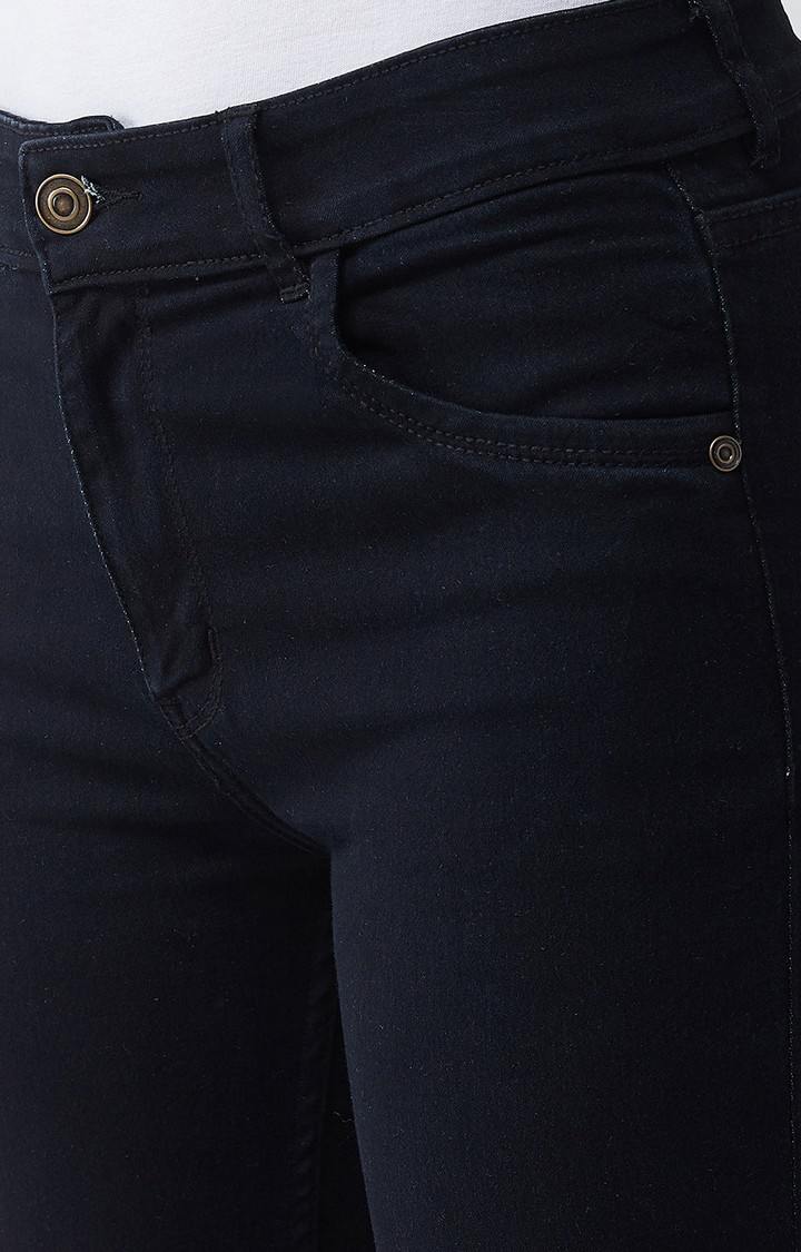 Women's Black Solid Skinny Jeans