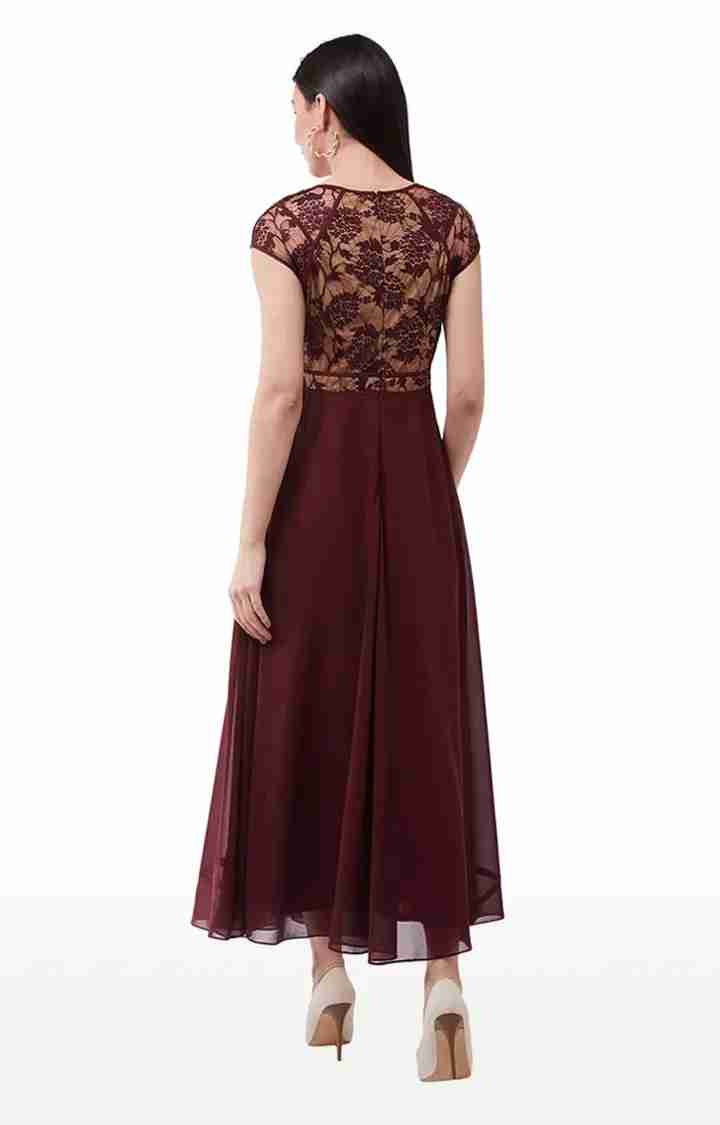 Women's Beige Georgette FloralEveningwear Maxi Dress