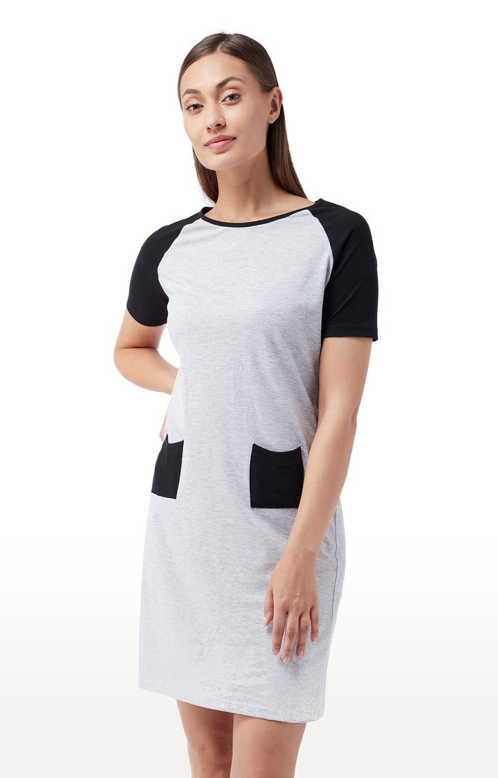 MISS CHASE | Women's Gray Cotton Night Dresses