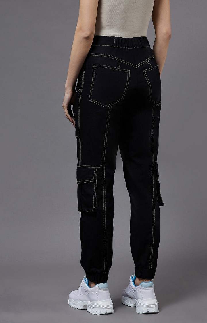 Women's Black  Joggers Jeans