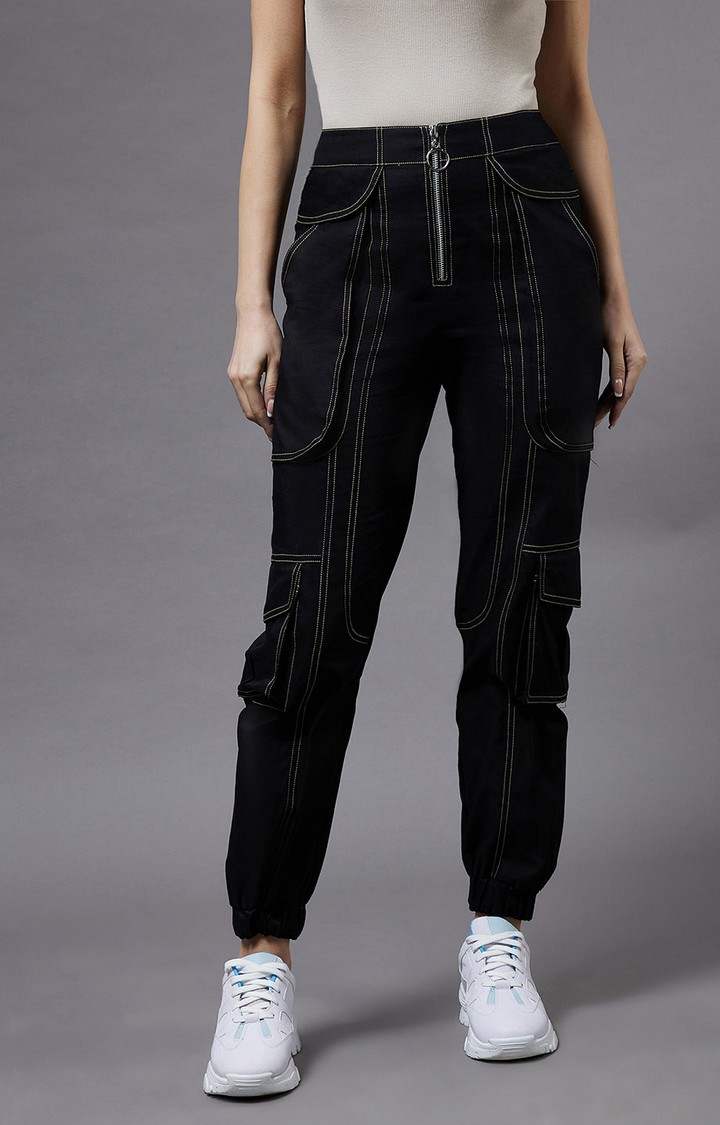 Women's Black  Joggers Jeans