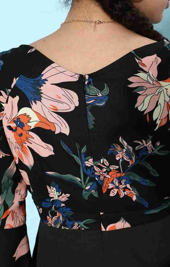 Women's Multi Polyester FloralCasualwear Jumpsuits