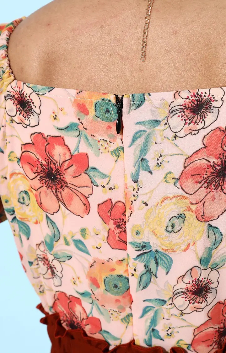 Women's Multi Polyester FloralCasualwear Jumpsuits