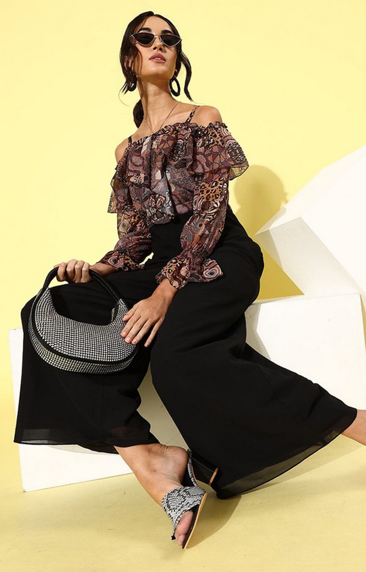 Women's Multi Polyester  Jumpsuits