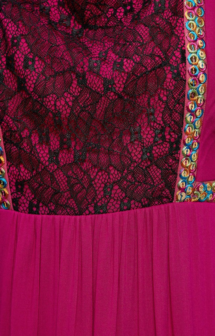 Women's Pink Viscose Rayon  Dresses