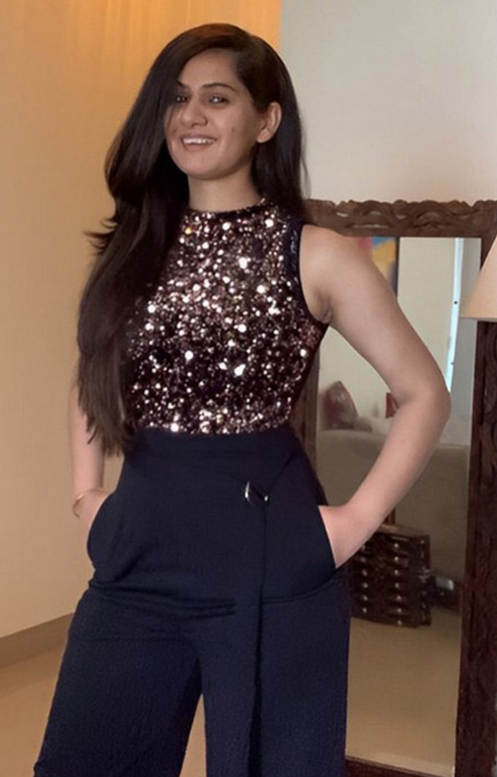 Women's Black Polyester  Jumpsuits