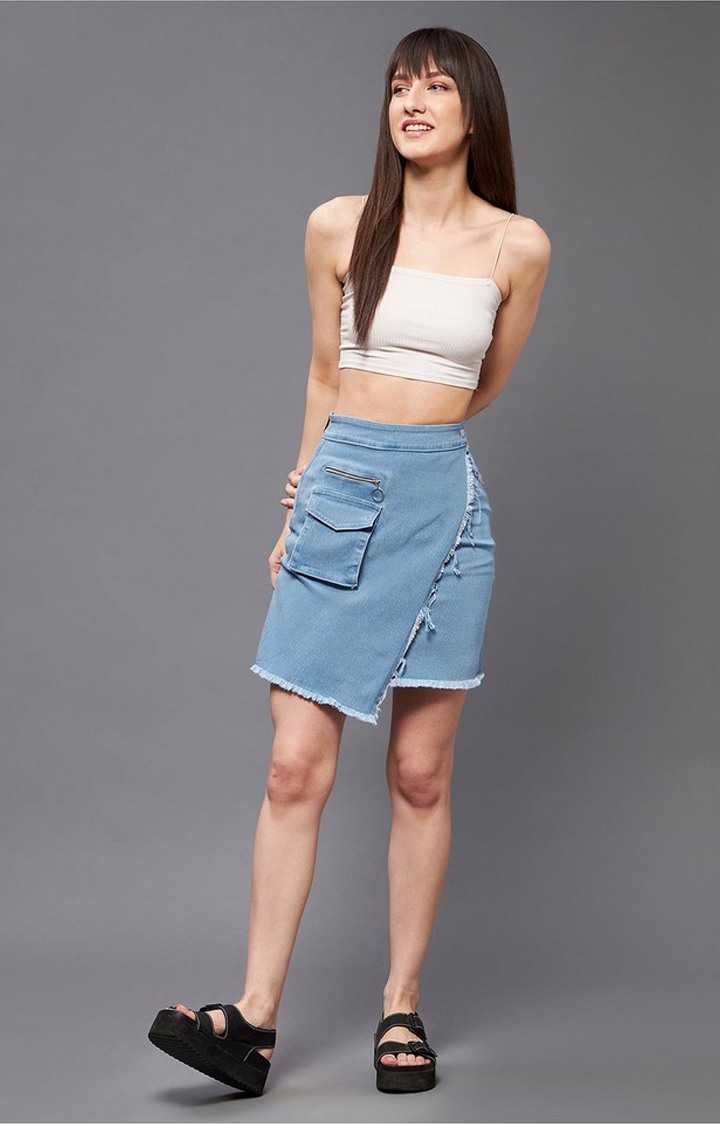 Women's Blue  Skirts