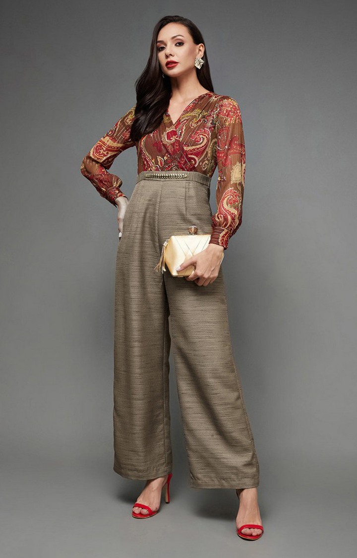 Women's Multi Silk  Jumpsuits