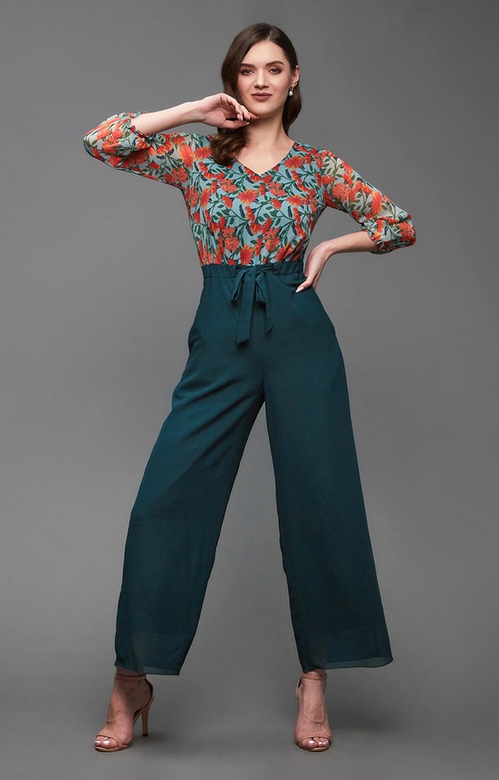 MISS CHASE | Women's Multi Georgette  Jumpsuits