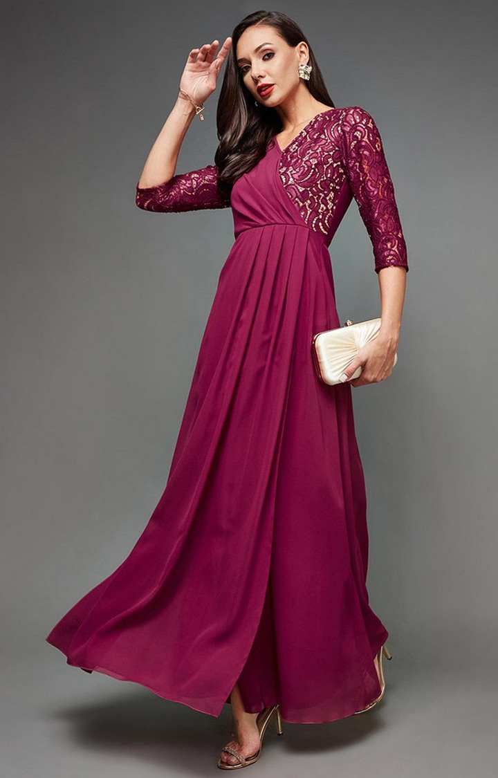 Women's Pink Georgette  Dresses