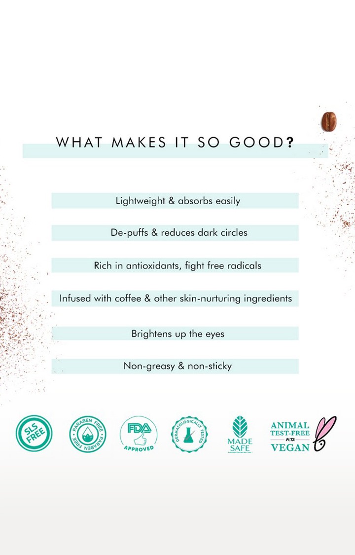 mcaffeine Naked & Raw Coffee Under Eye Cream - Relieves Dark Circles (30 Ml)