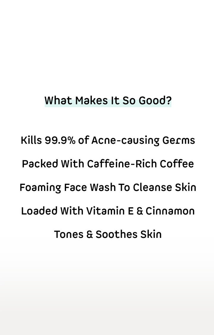 mcaffeine Naked & Raw Cappuccino Coffee Foaming Face Wash (75Ml)