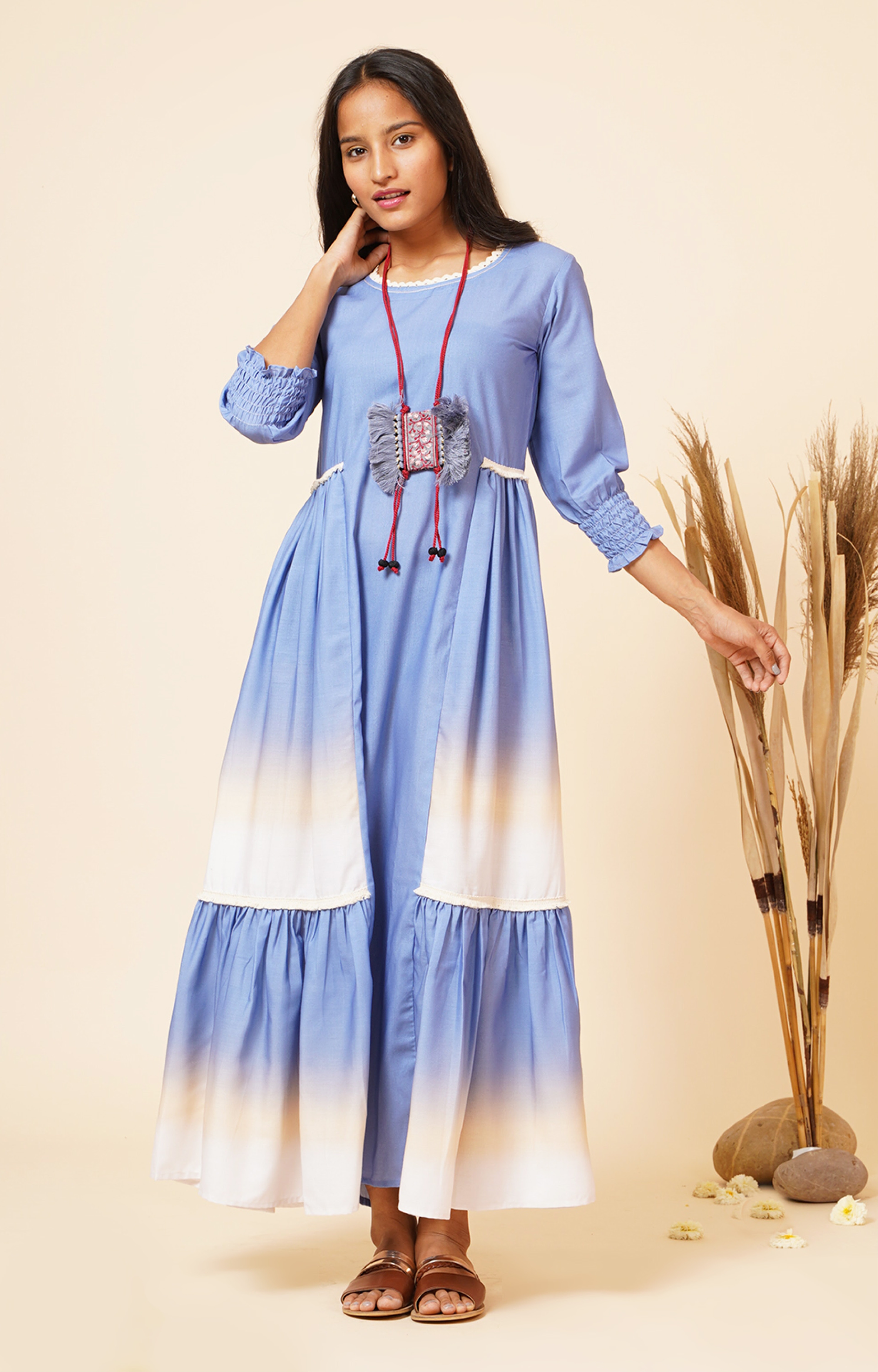 Inaya Blue Ombre Maxi Dress