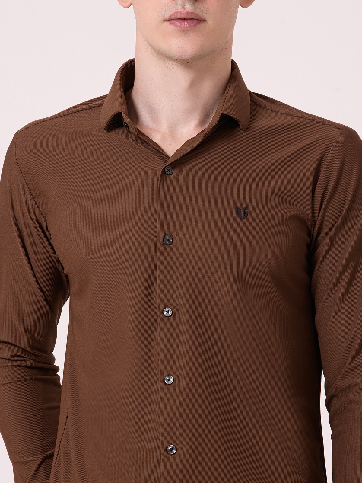 Albion Mens Chocolate Casual Shirt