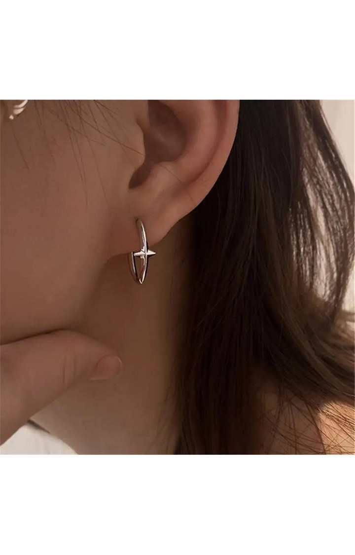 Minimalist Kpop Silver Earrings