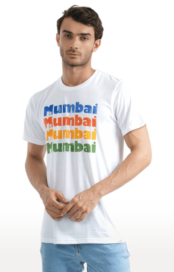 1947IND | Unisex Me Mumbai Tri-Blend T-Shirt in White