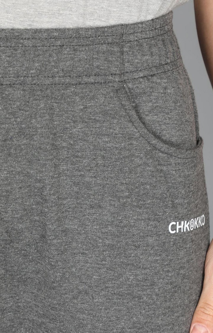 Men's Grey and Black Solid Polyester Tracksuit