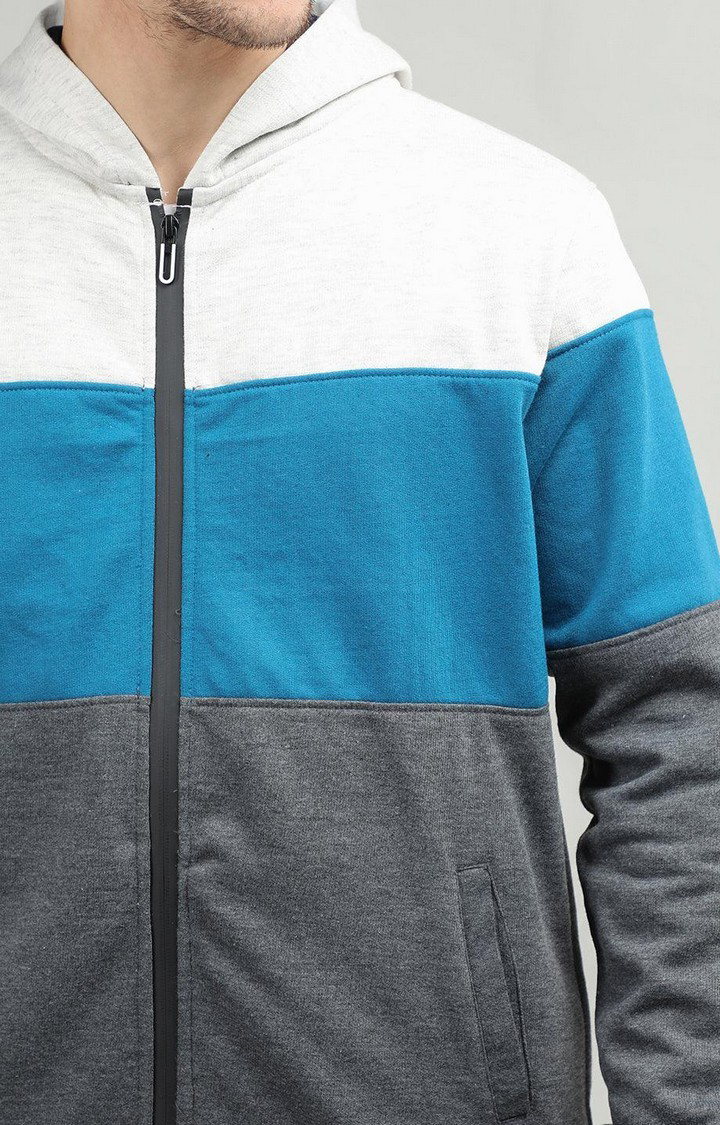 Men's Multicolor Colourblocked Polyester Tracksuit