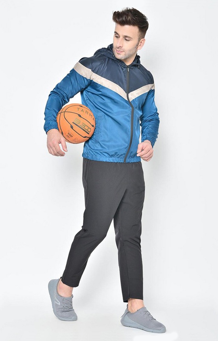 Men's Multicolor Colourblocked Polyester Tracksuit