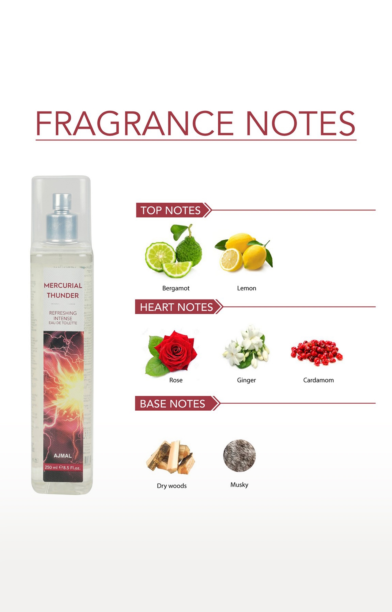 Ajmal | Ajmal Mercurial Thunder Eau De Toilette Oriental Perfume 250ML Long Lasting Scent Spray Party Wear Gift for Man and Women 1