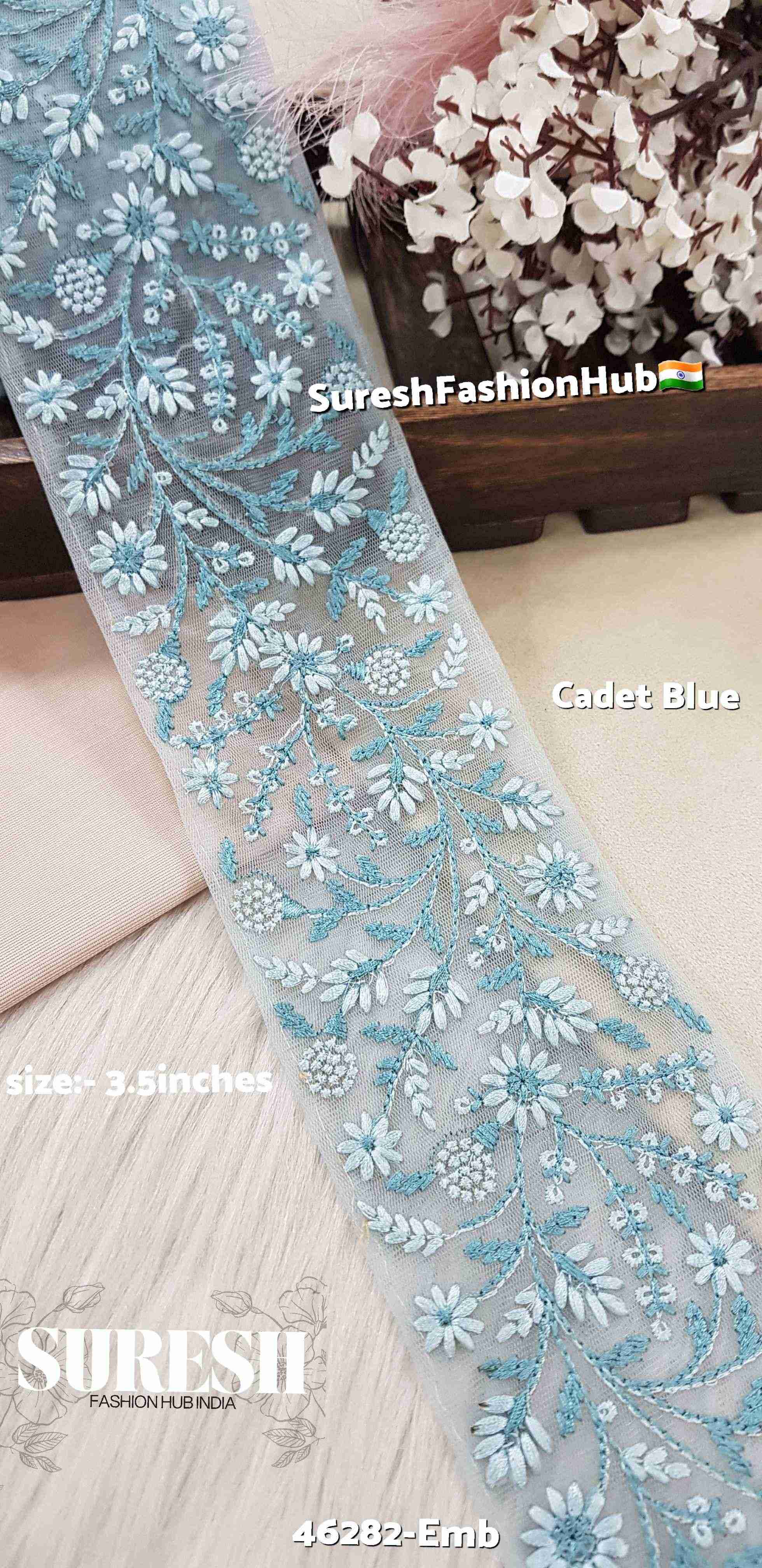 Tone-to-Tone Floral Net Lace
