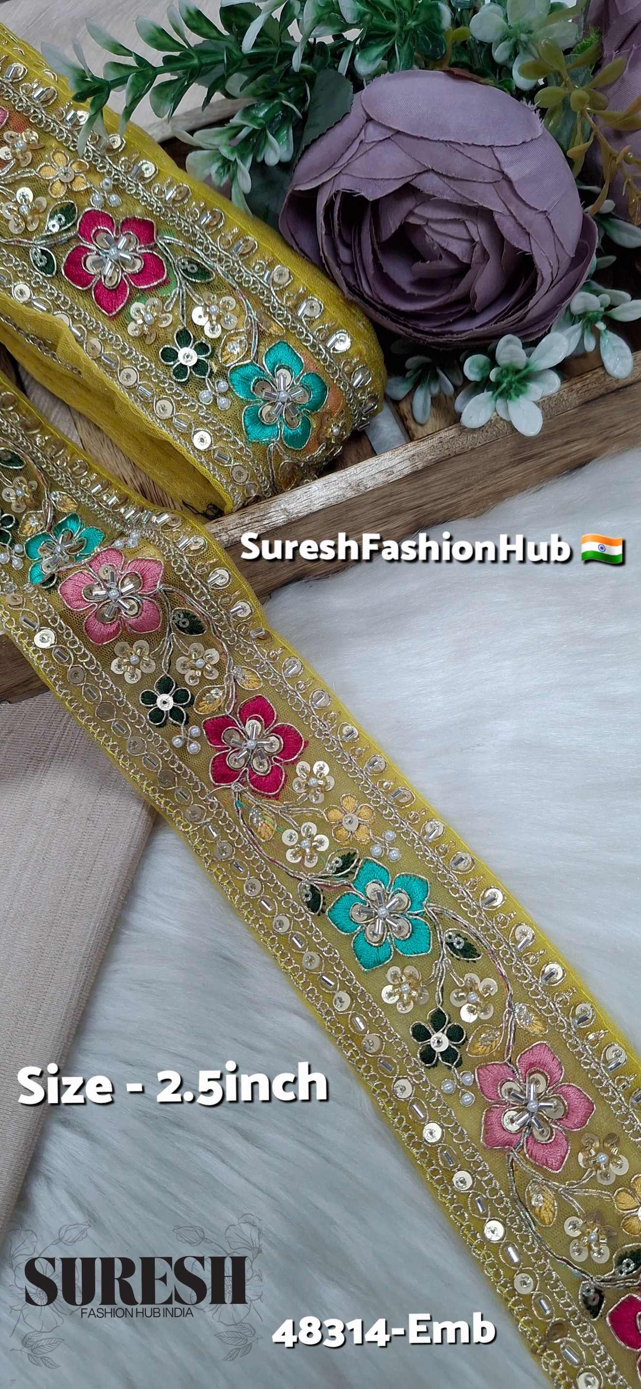 Kaddana Floral Embroidery Lace